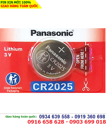 Pin 3v lithium Panasonic CR2025 Made in Indonesia
